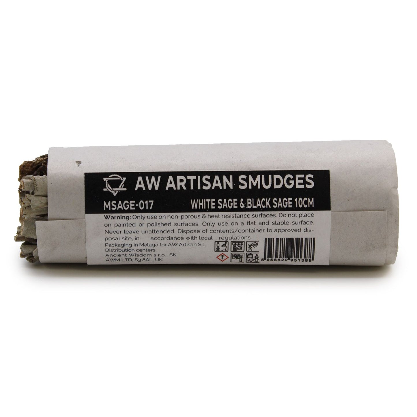 Maço de ervas - Sálvia branca e sálvia preta 10 cm