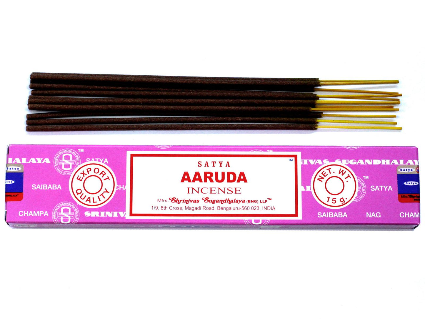 Varetas de incenso Satya 15 g - Aaruda