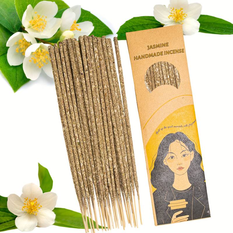 Incenso Artesanal Natural –Jasmim | Aromas Espirituais para Purificação e Serenidade – Luar Arcano