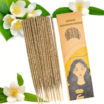 Incenso Artesanal Natural –Jasmim | Aromas Espirituais para Purificação e Serenidade – Luar Arcano