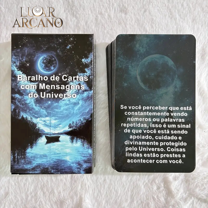 Baralho Oracular “Mensagens do Universo” – 54 Cartas Inspiradoras em Português | Luar Arcano