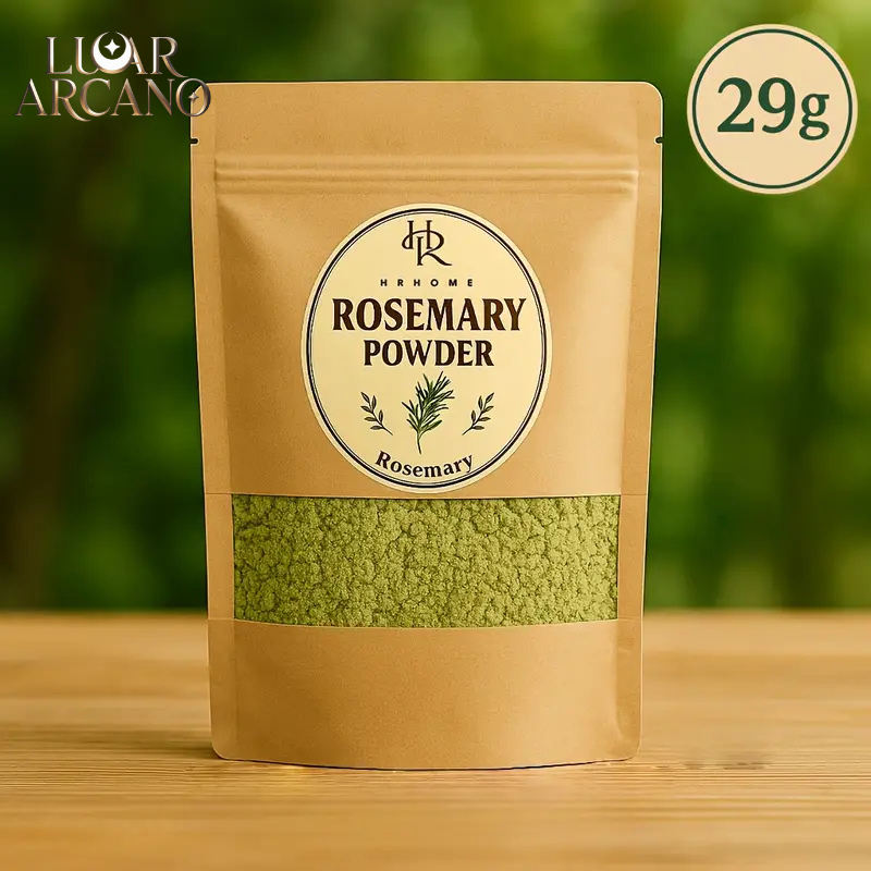 Pó de Incenso de Alecrim Puro – Energia, Clareza Mental e Proteção | Luar Arcano