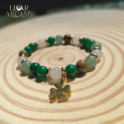 Pulseira da Sorte & Prosperidade – Aventurina Verde e Energia da Abundância | Luar Arcano