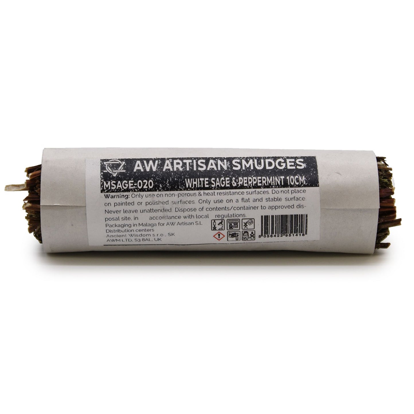 Maço de ervas - Salva branca e menta 10 cm