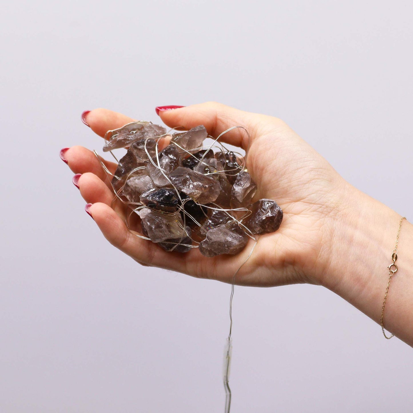 Luzes encantadoras de pedras preciosas - Citrino fumê