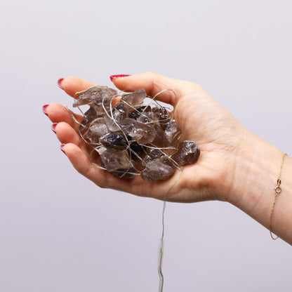 Luzes encantadoras de pedras preciosas - Citrino fumê