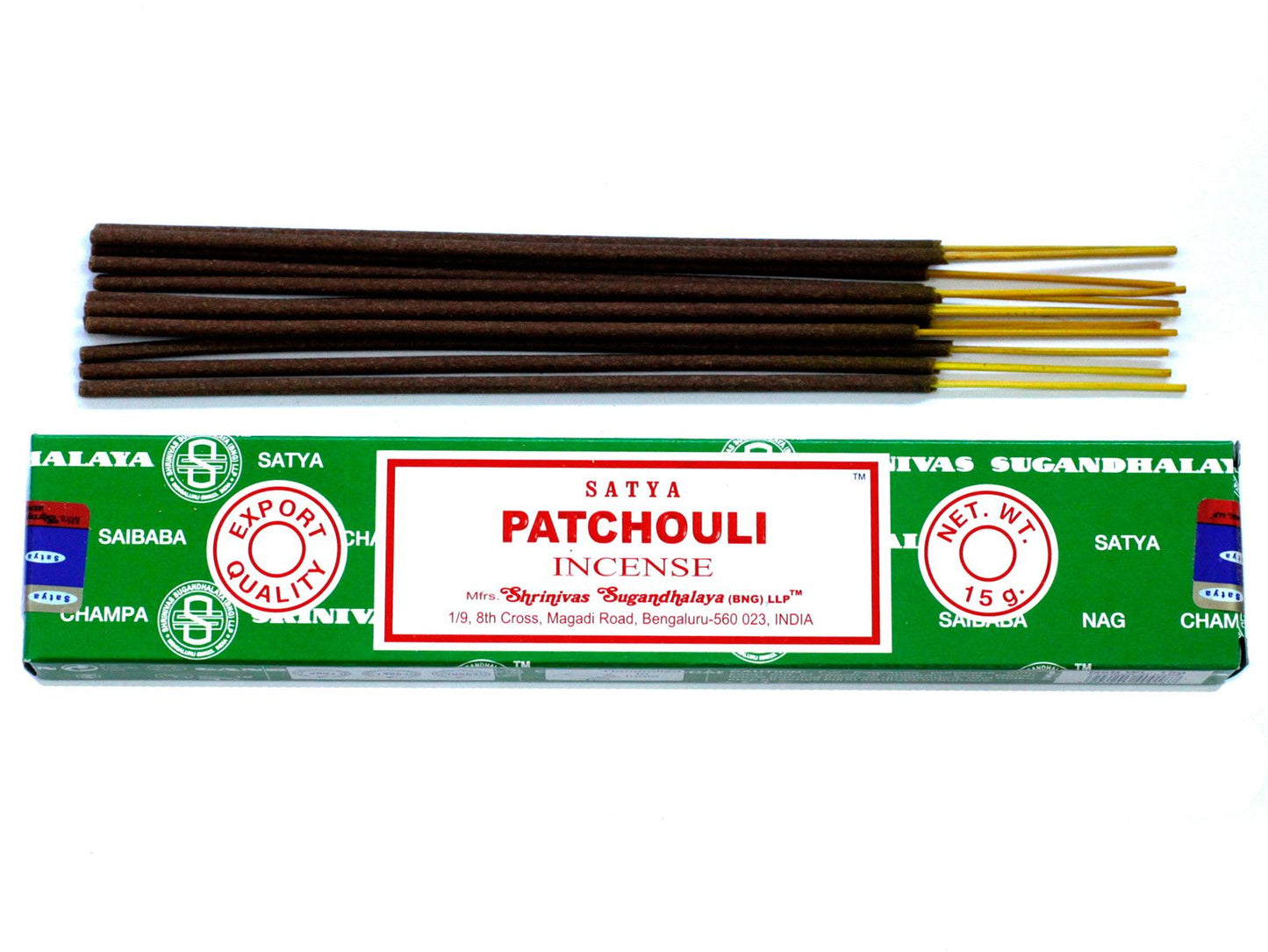 Varetas de incenso Satya 15 g - Patchouli