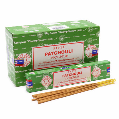 Varetas de incenso Satya 15 g - Patchouli