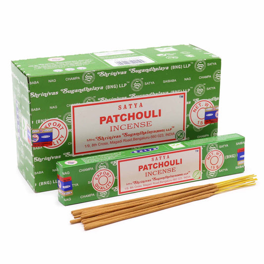 Varetas de incenso Satya 15 g - Patchouli
