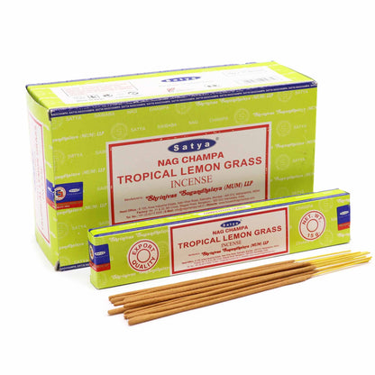 Varetas de incenso Satya 15 g - Capim-limão tropical