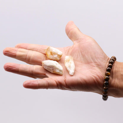 Cristais em bruto (500 g) - Pontas ásperas de topázio citrino