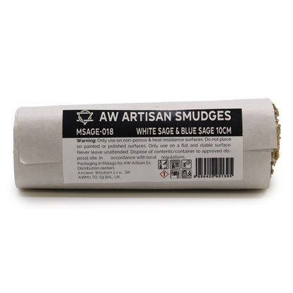 Maço de ervas - Sálvia branca e sálvia azul 10 cm